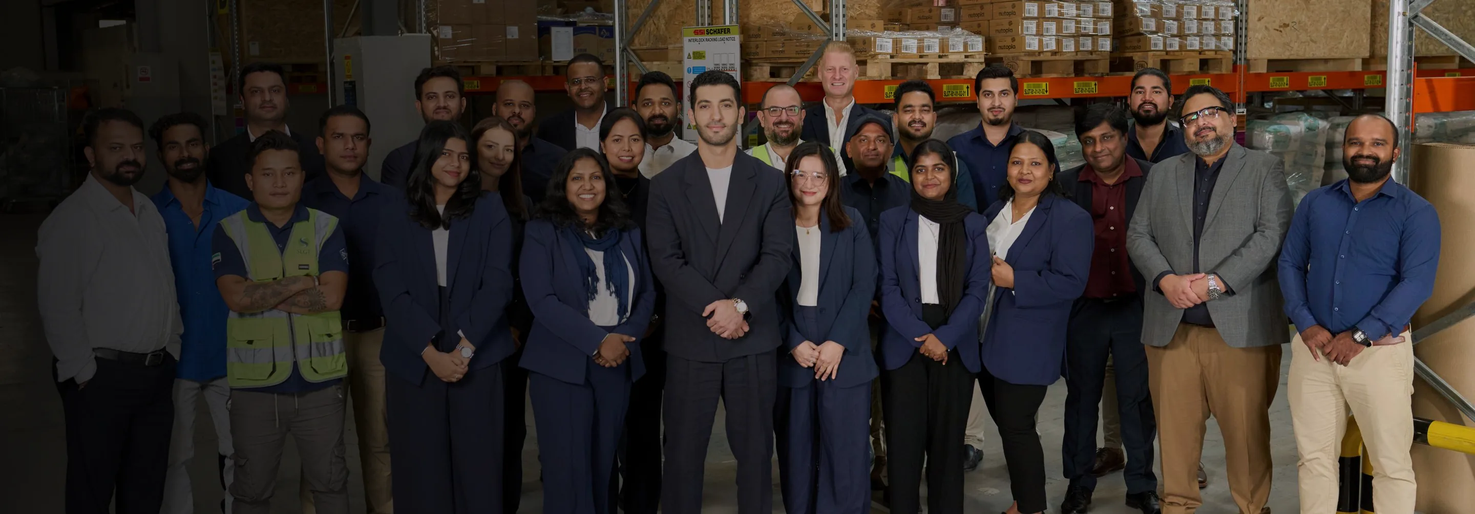 The Shahul Logistics team at their Dubai warehouse