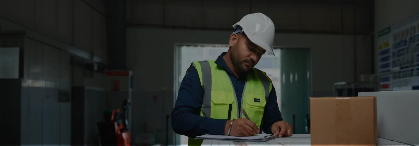 Warehouse operations supervisor reviewing shipment documentation